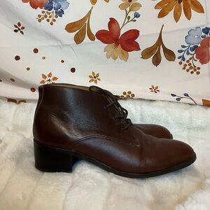 Vintage 80s Nicole Hamlin 7.5M Made In Brazil Brown Leather Hipster Classic Boot